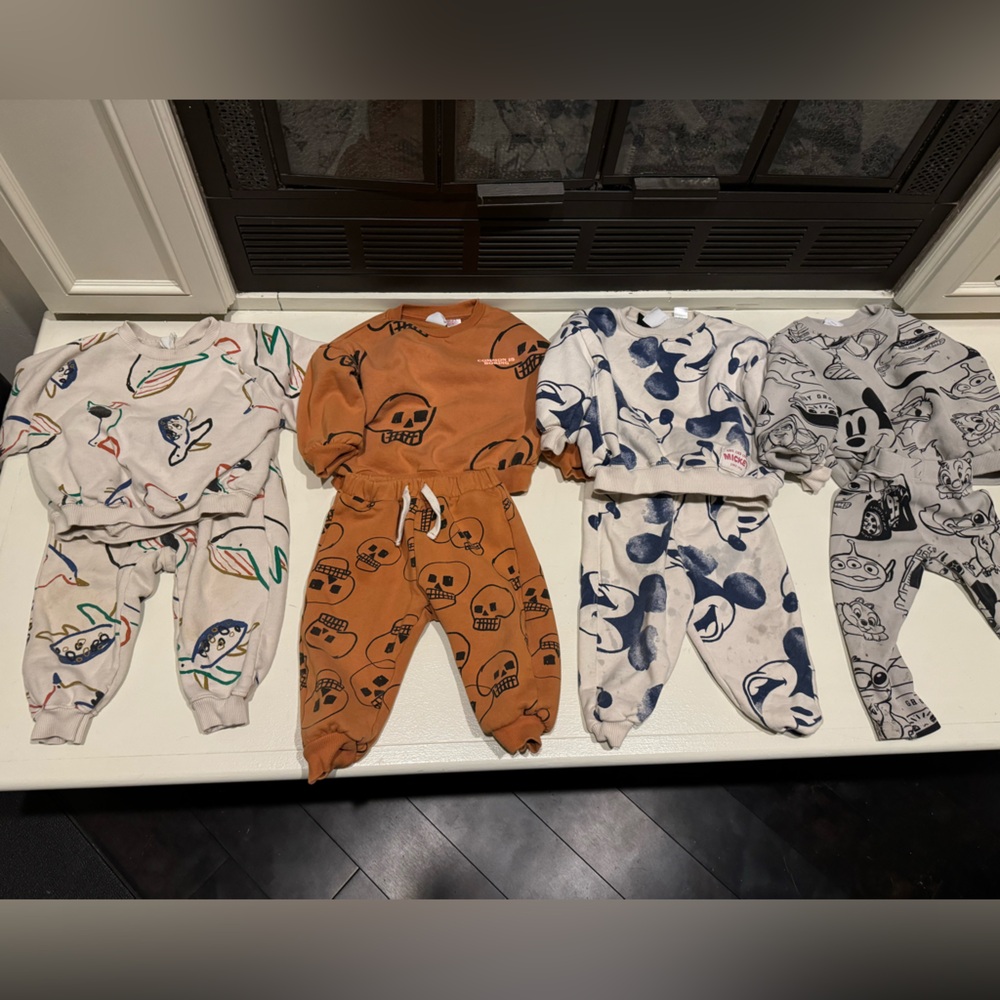 Bundle of 4 Zara Sweat Sets Size 2-3T